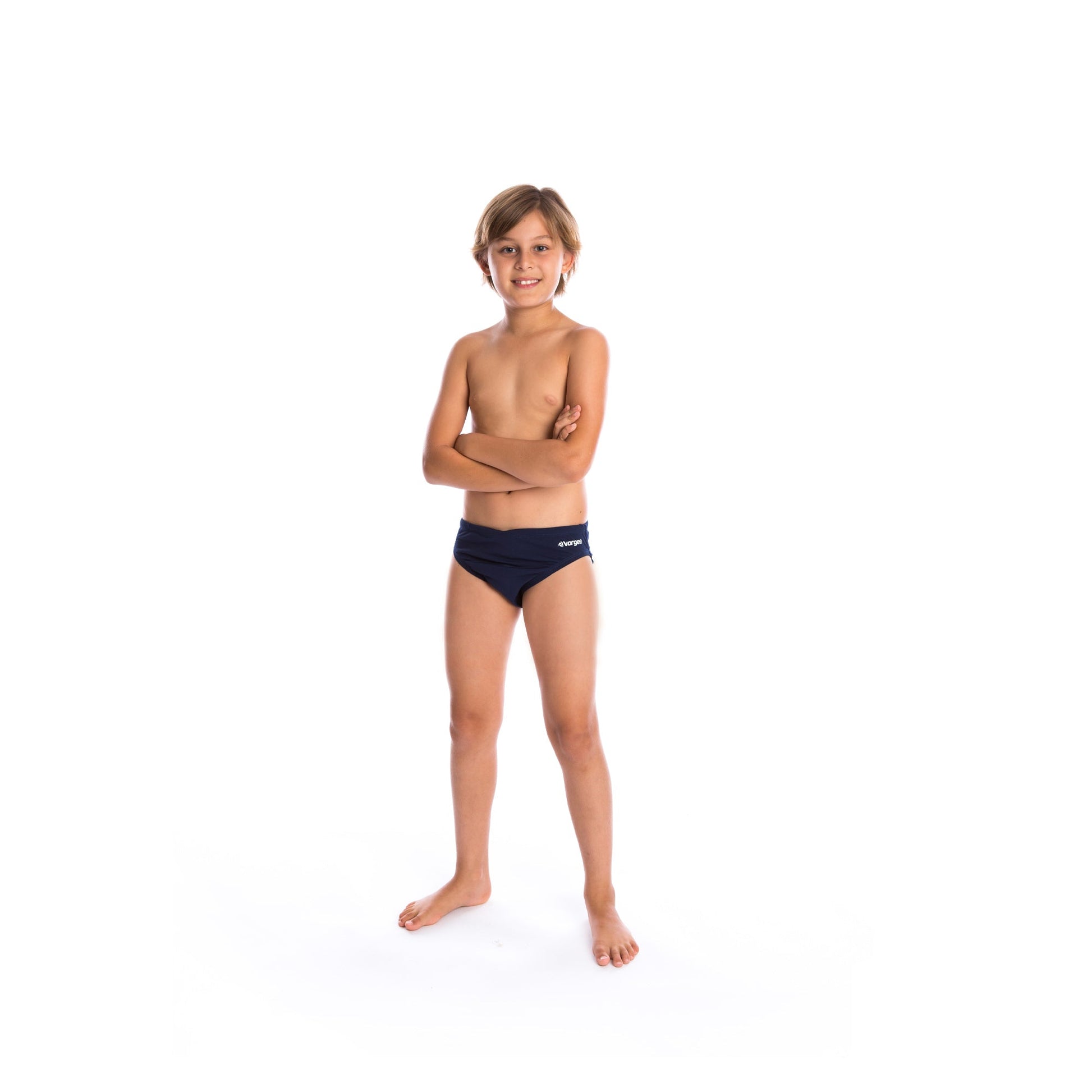 boys swimwear brief with drawcord tie in navy