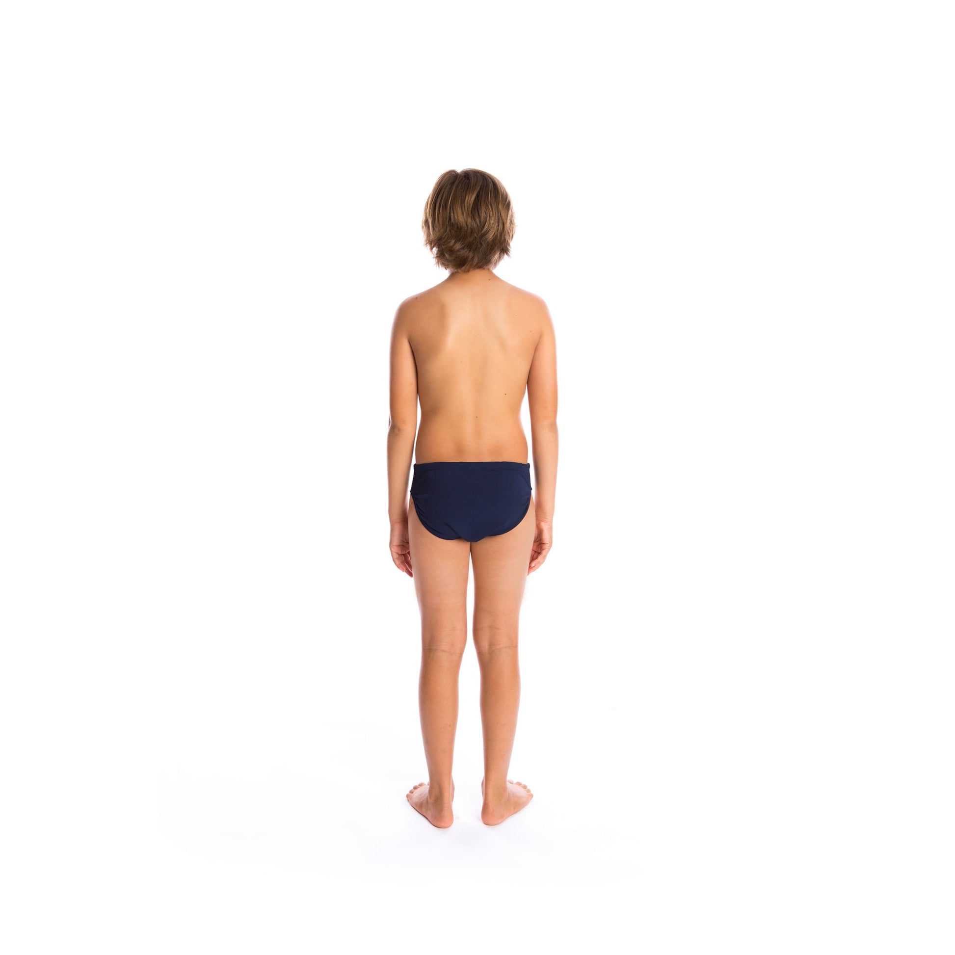 boys swimwear brief with drawcord tie in navy