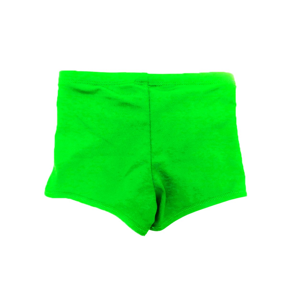boys junior swim short with drawcord tie in fluro green