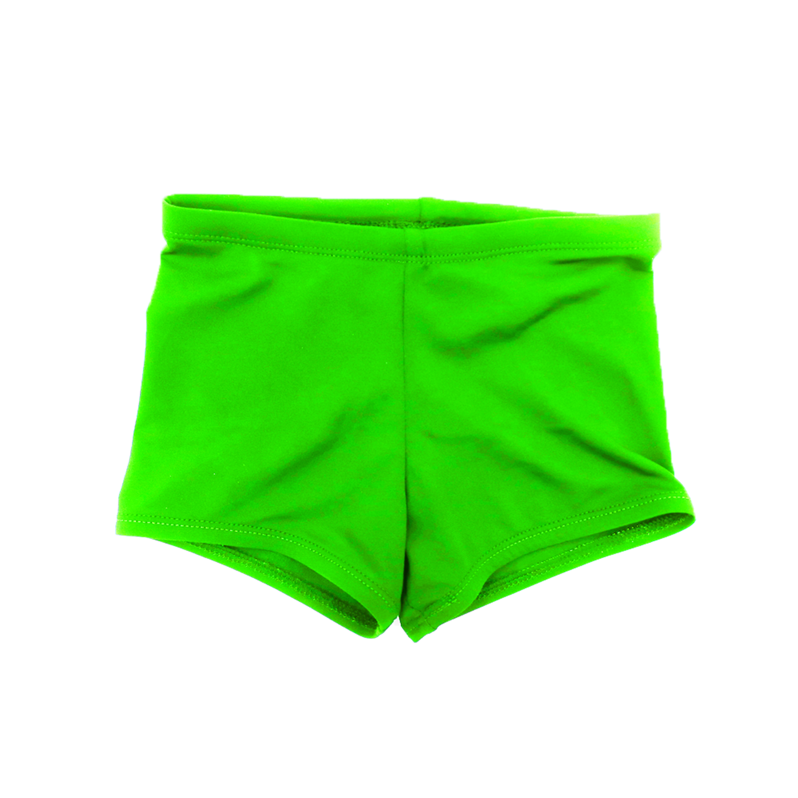 boys junior swim short with drawcord tie in fluro green