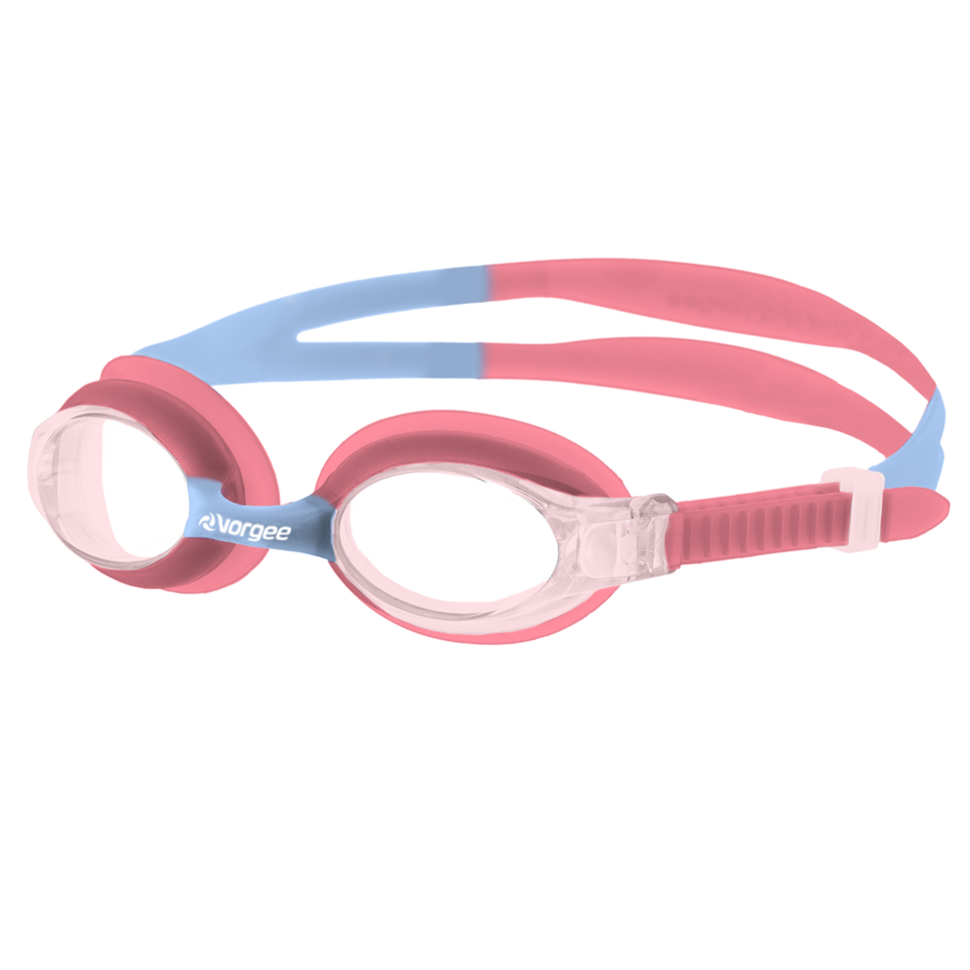 Dolphin Tint junior swimming goggle in Peach & Light Blue 