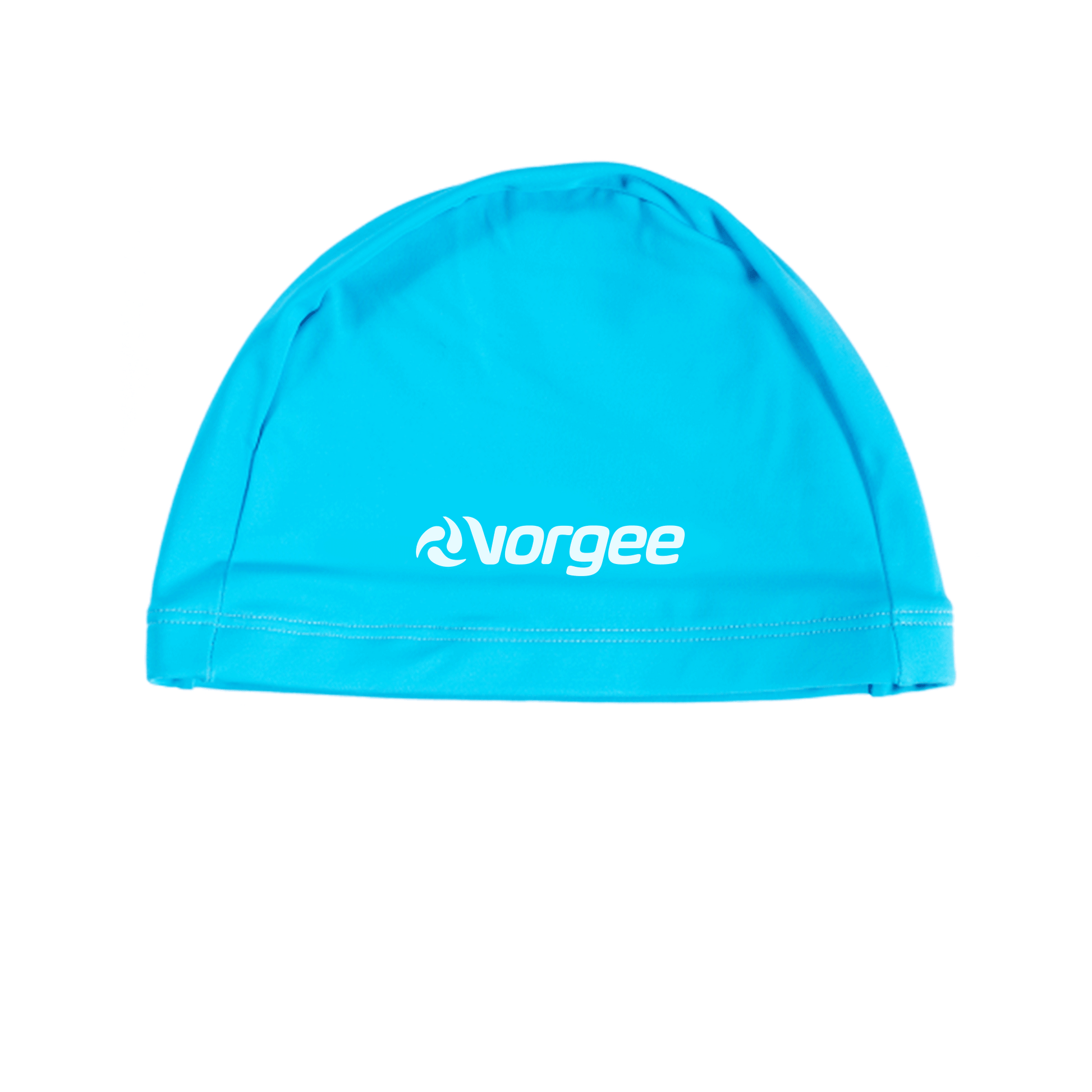 Nylon Lycra junior fabric swimming cap in Aqua 