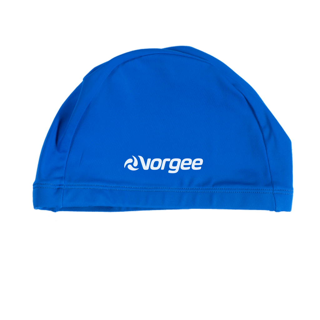 Nylon Lycra junior fabric swimming cap in Royal Blue 