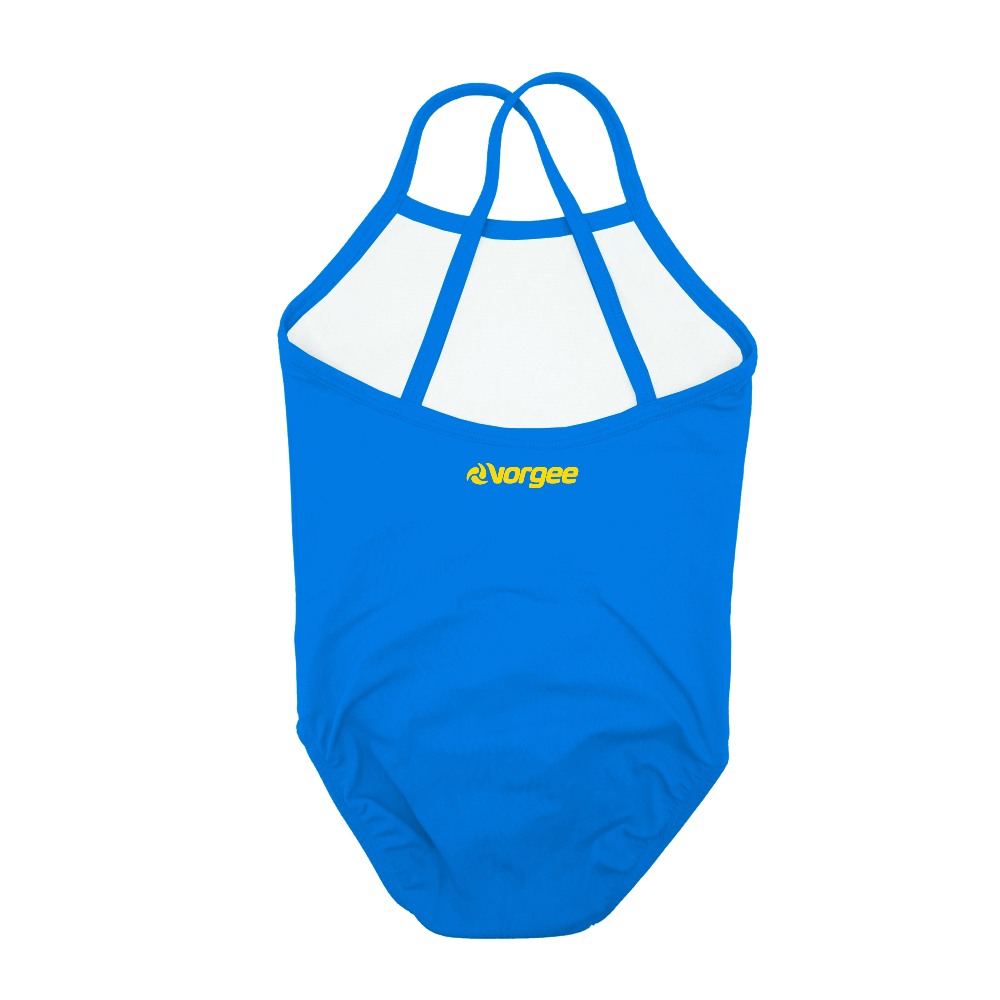 Girls Junior Wanda One Piece Cross Back - Blue