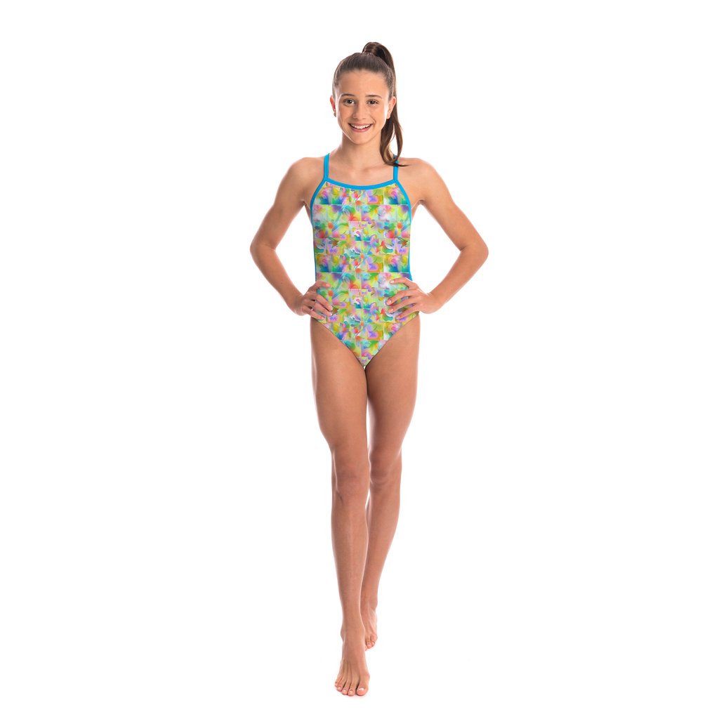 Girls Maia Printed One Piece Racer Back - Aria