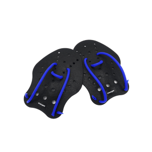 Small black Hand Paddle with adjustable royal blue strap 