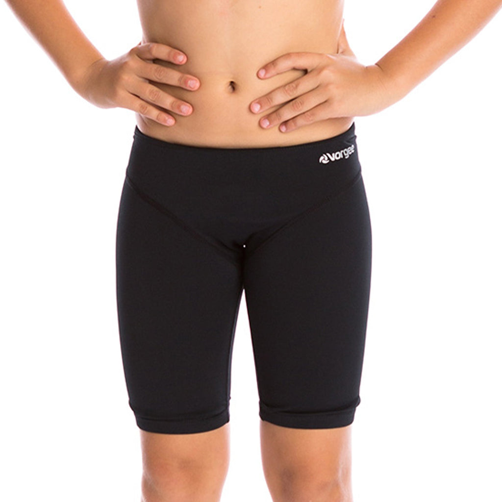 boys 3 panel jamo to the knee swimwear with drawcord tie in black