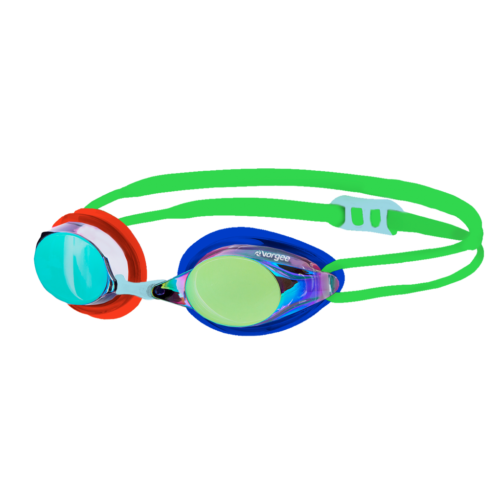 Missile Mix swimming goggle in Royal Blue, Green, Red & Lt Blue