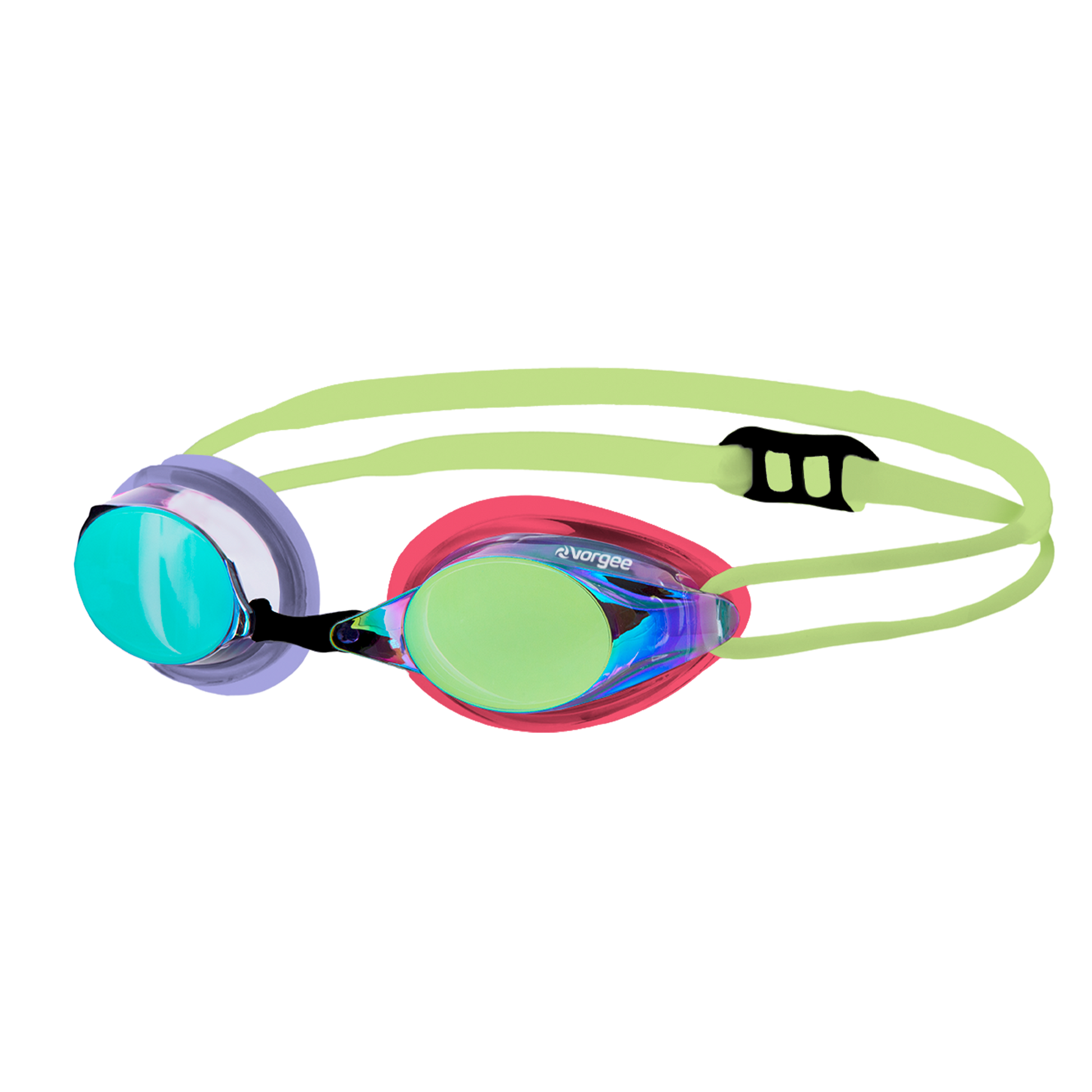 Missile Mix swimming goggle in Lavender, Coral, Black & Green 