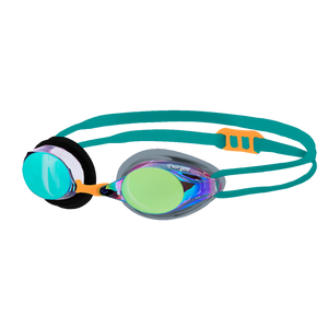 Missile Mix swimming goggle in Black, Silver, Fl Orange & Dark Green 