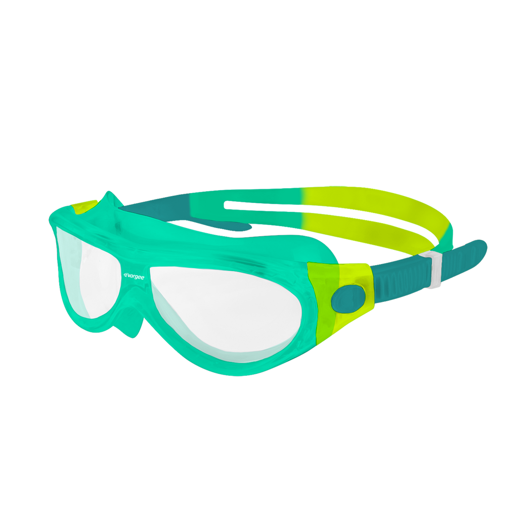 Starfish Mask Kids Alive Clear junior swimming goggle in Green, Pear Green & Forest Green 