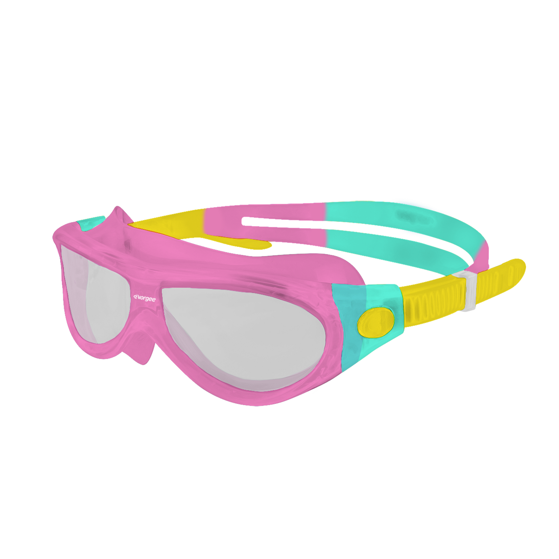 Starfish Mask Kids Alive Tint junior swimming goggle in Pink, Aqua & Yellow 