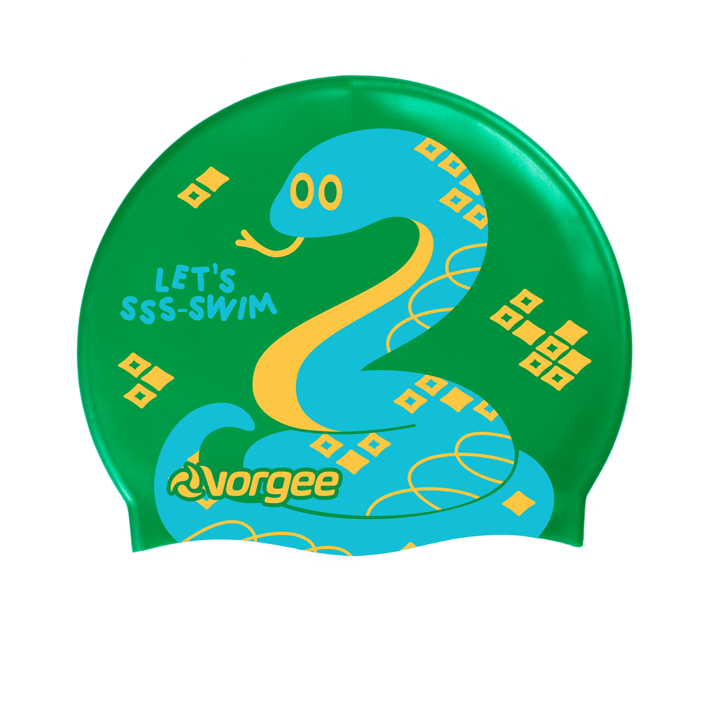 Character Jnr Silicone Swim Cap | Let's Swim Snake