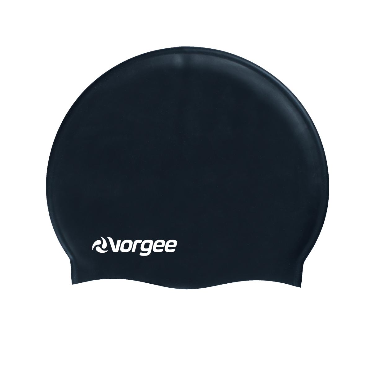 Classic junior silicone swimming cap in Black