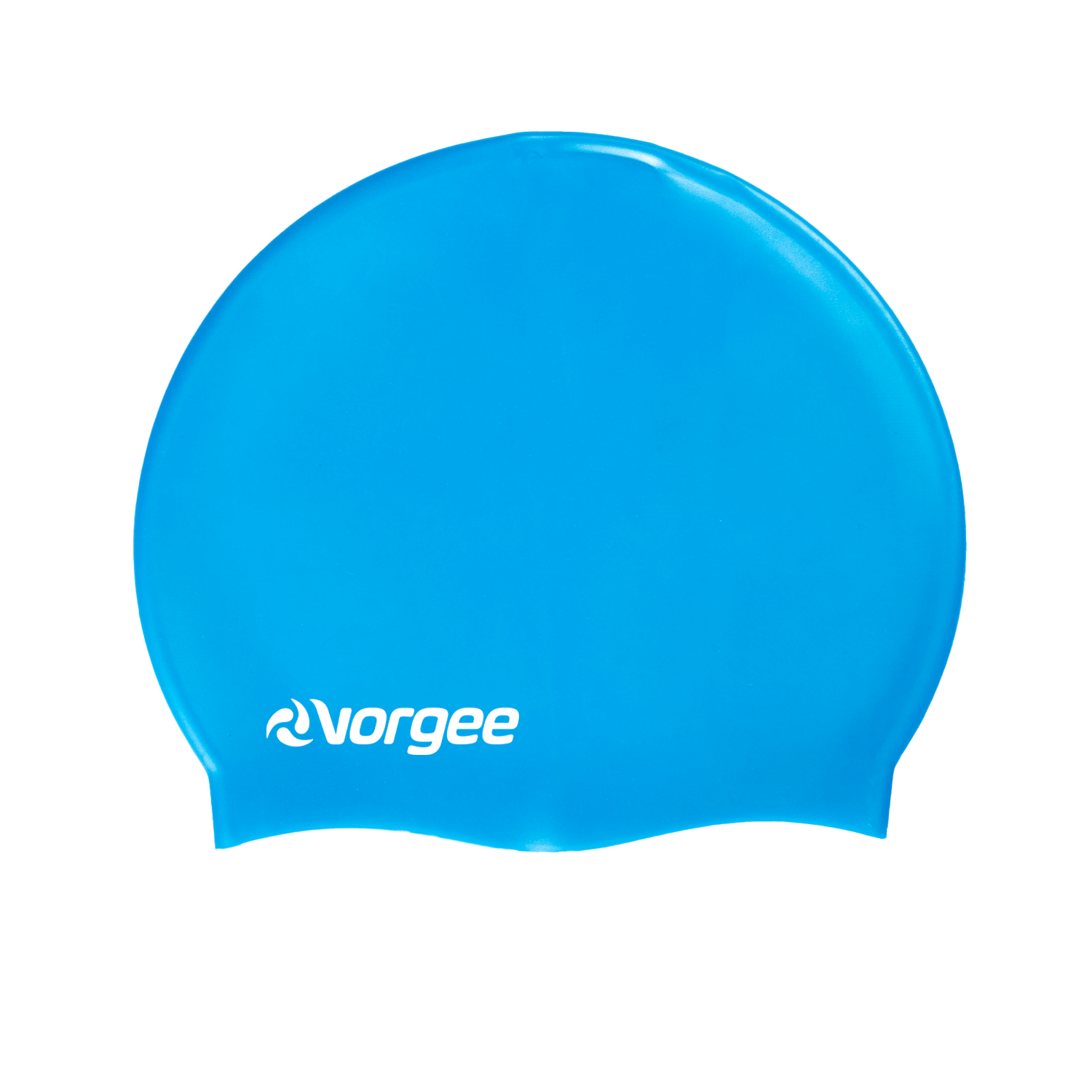 Classic junior silicone swimming cap in Light Blue 