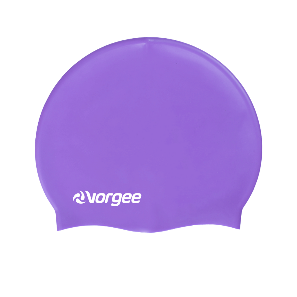Classic silicone swimming cap in Purple