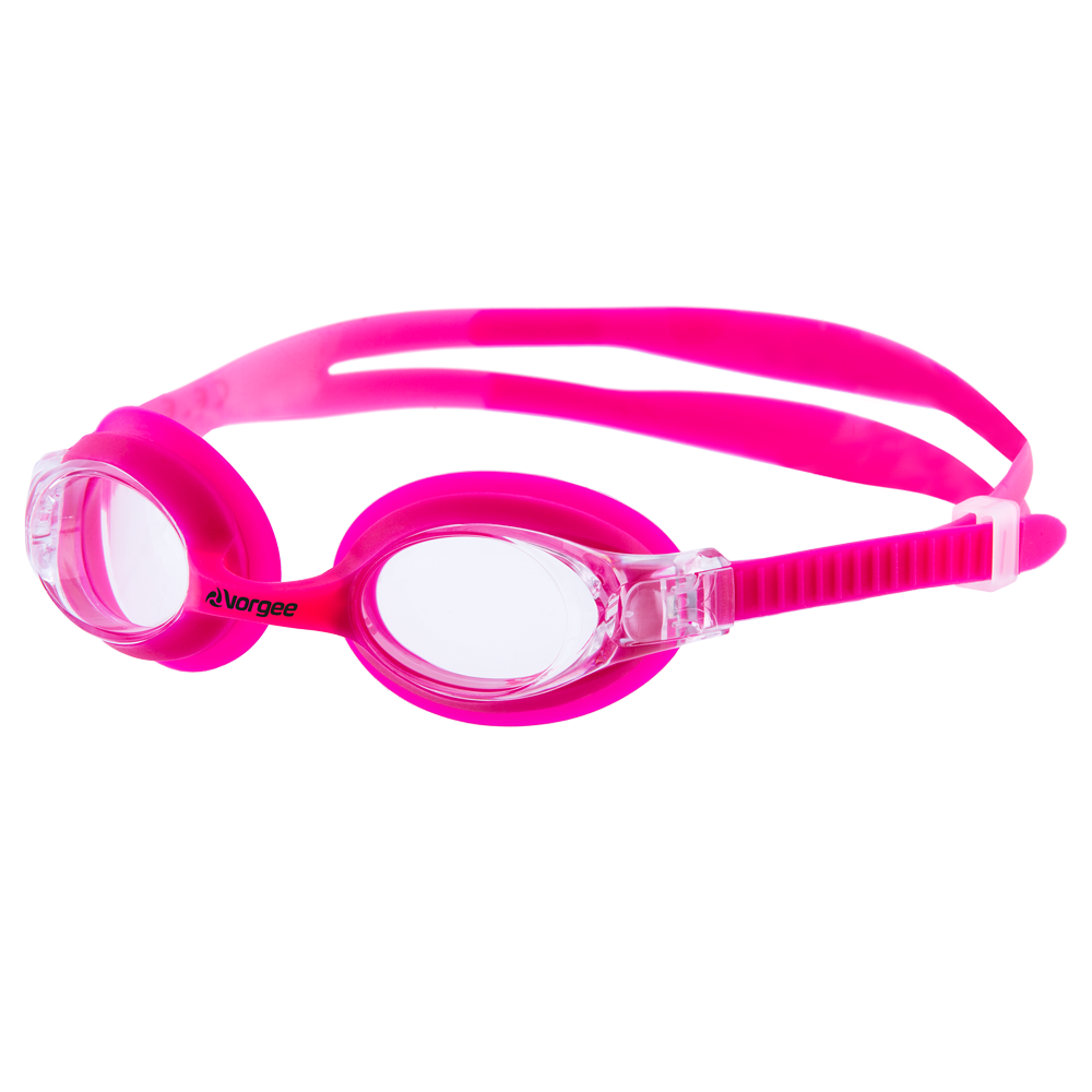 Dolphin Clear junior swimming goggle in Pink & Pink 