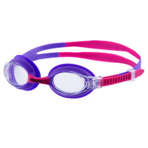 Dolphin Clear junior swimming goggle in Purple & Pink 