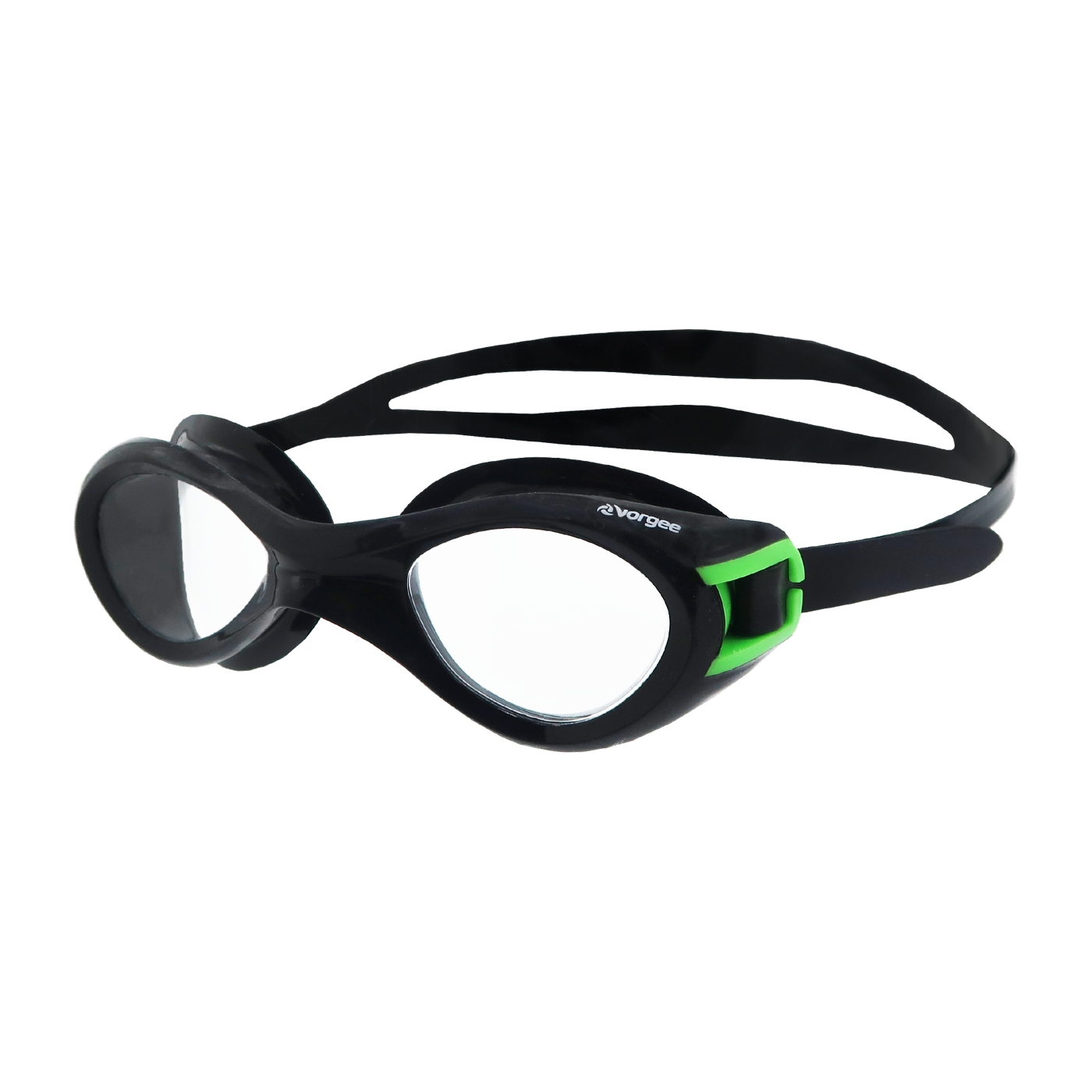 Exceed Clear swimming goggle in Black & Fluro Green 