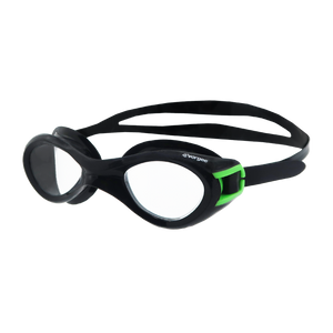 Exceed Clear swimming goggle in Black & Fluro Green 