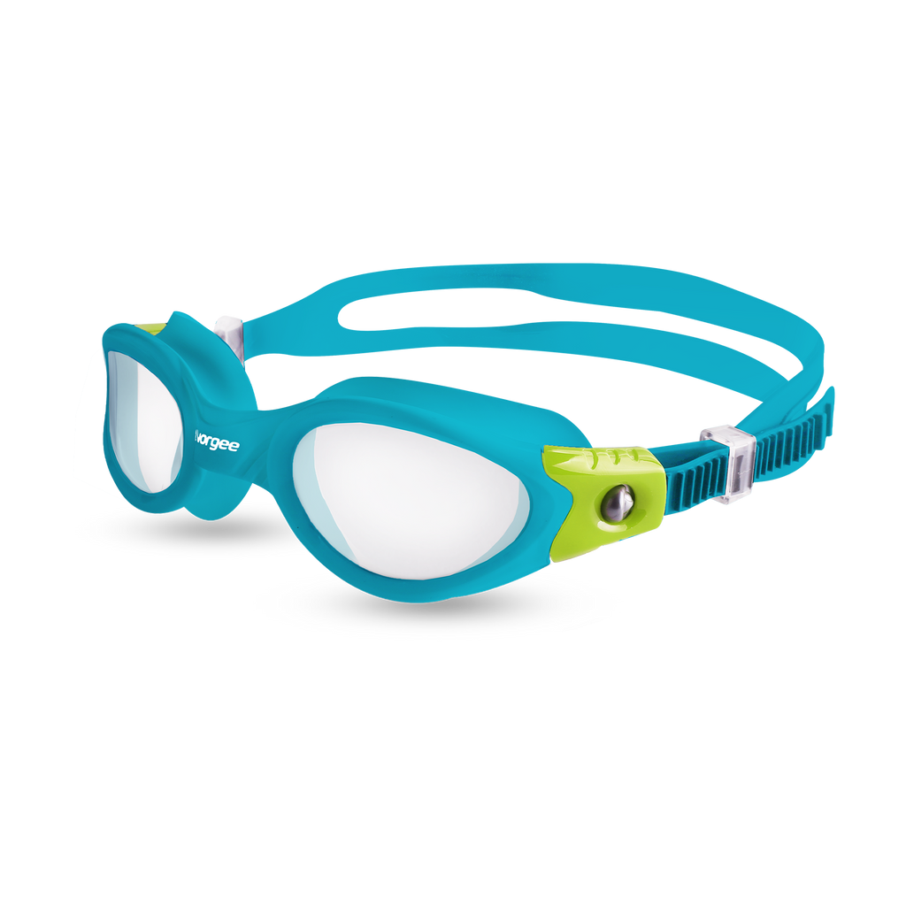 Vortech Clear swimming goggle in Blue & Green 