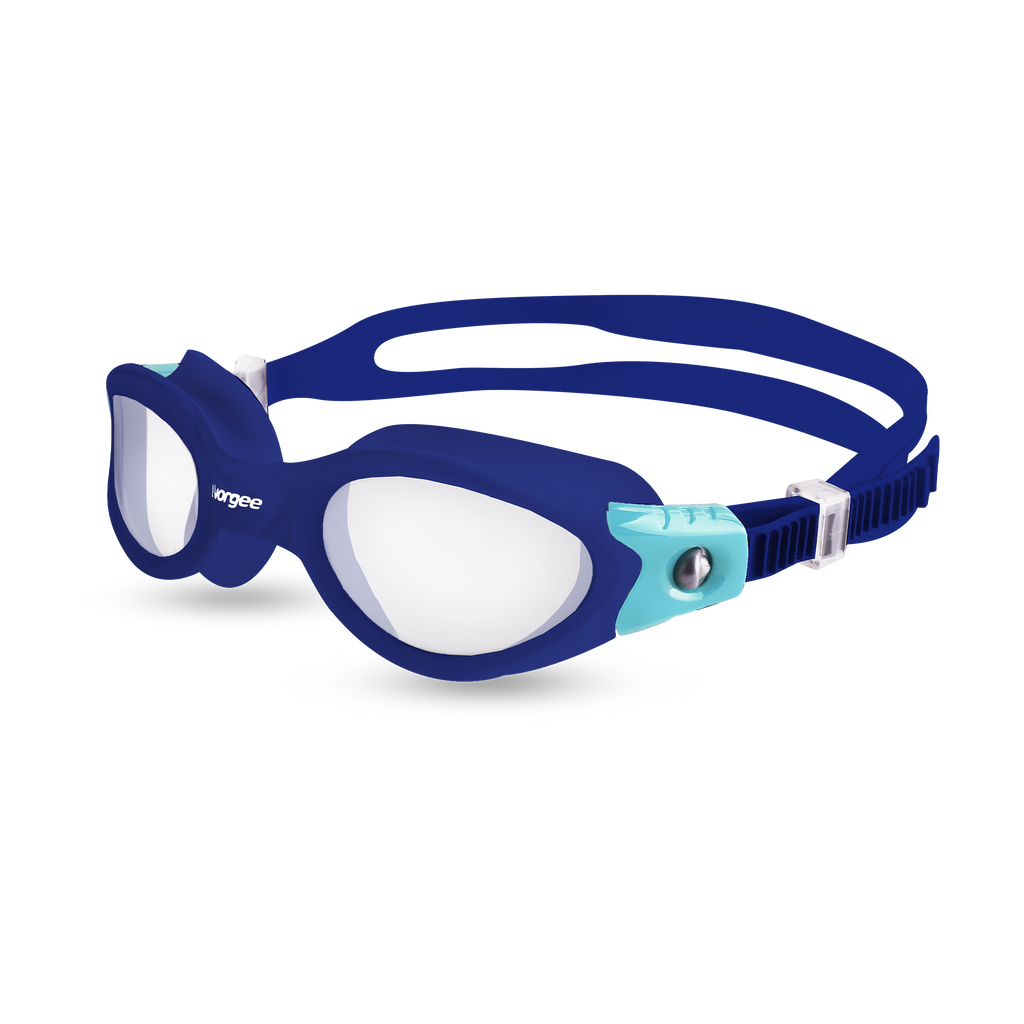 Vortech Clear swimming goggle in Navy & Blue 