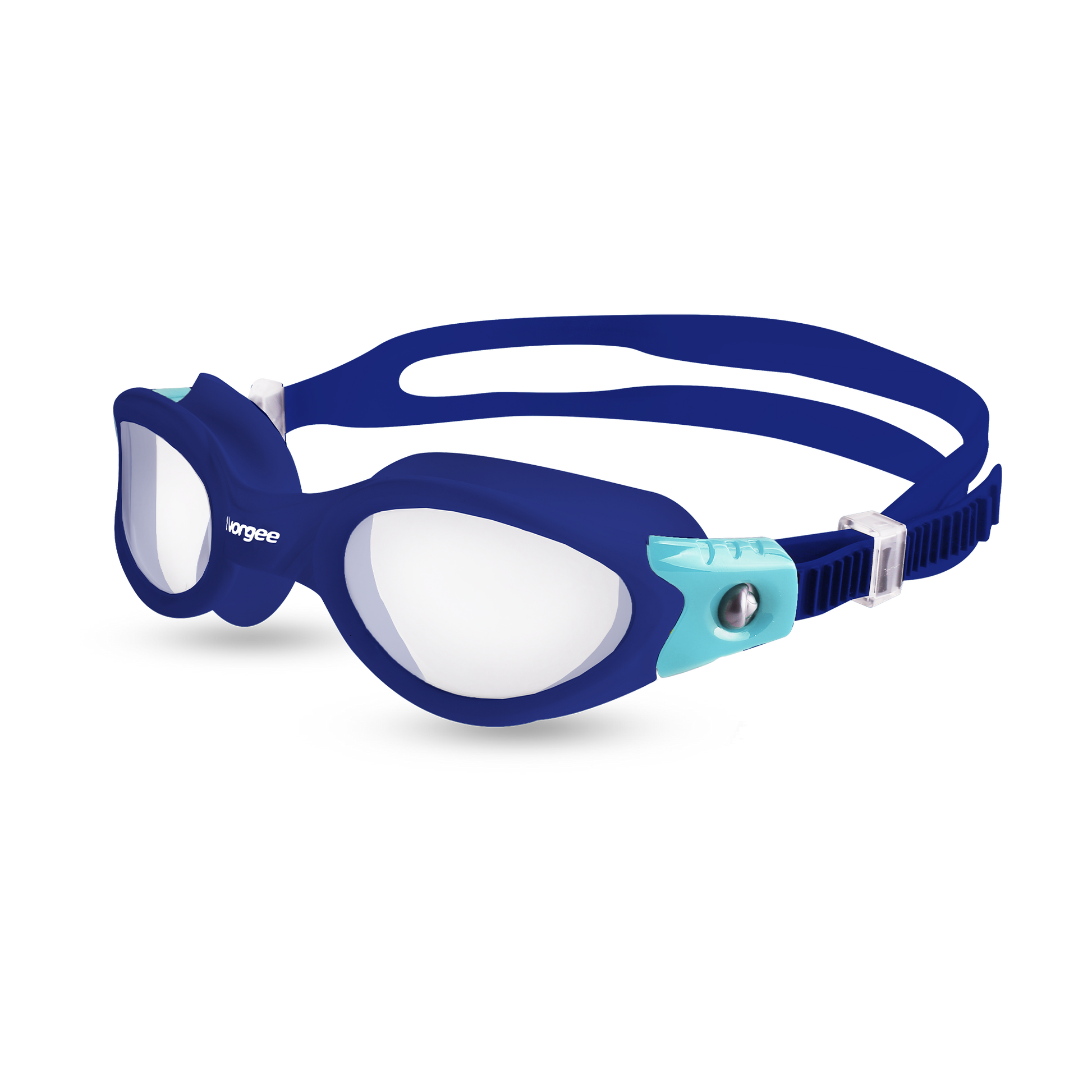 Vortech Clear swimming goggle in Navy & Blue 