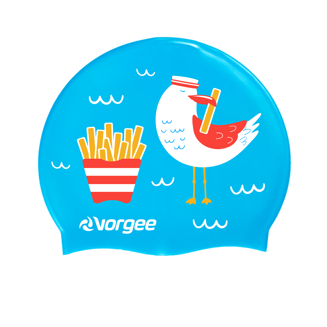 Character Jnr Silicone Swim Cap | Snackin' Seagull