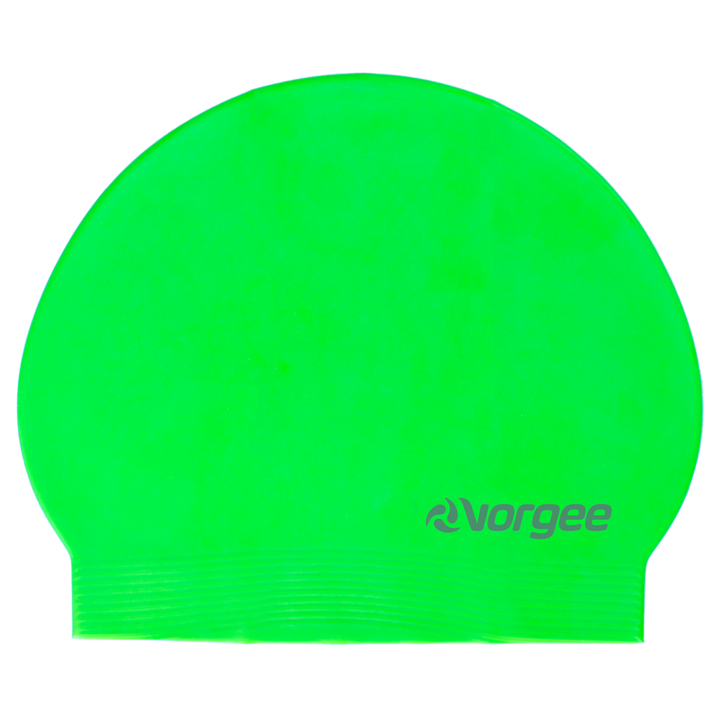 Classic latex swimming cap in Fluro Green 