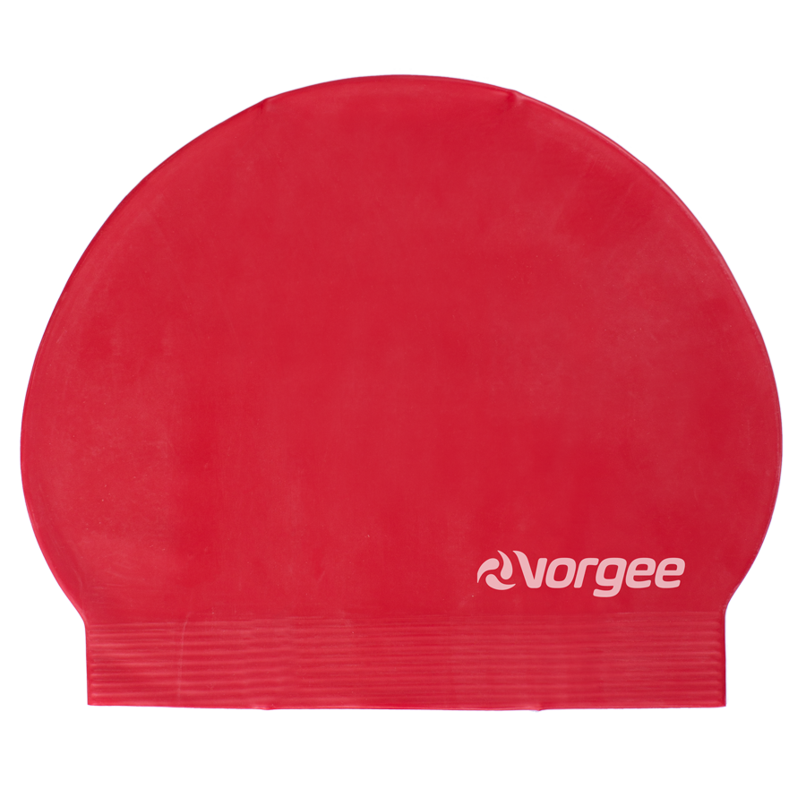 Classic latex swimming cap in Red