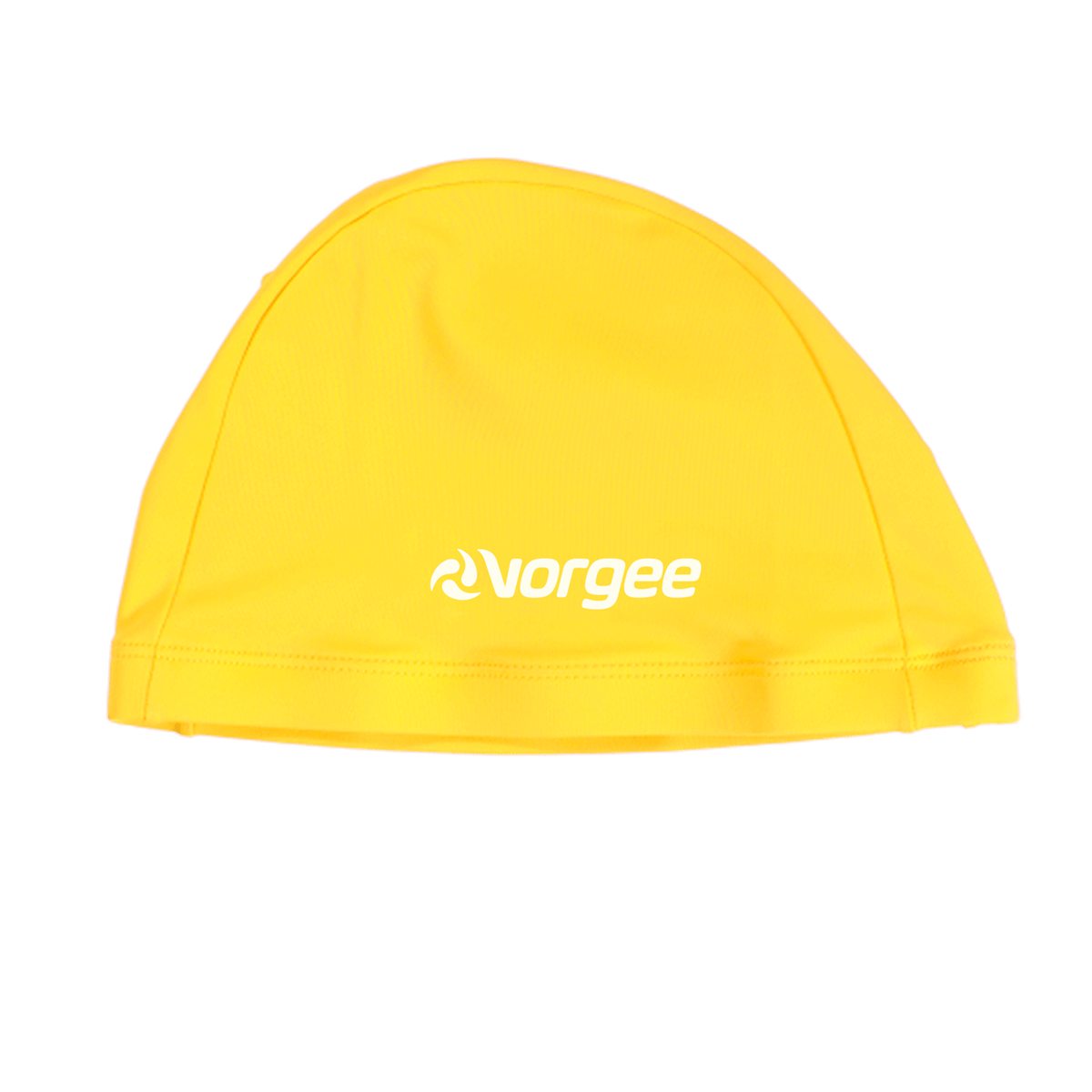 Nylon Lycra junior fabric swimming cap in Yellow 