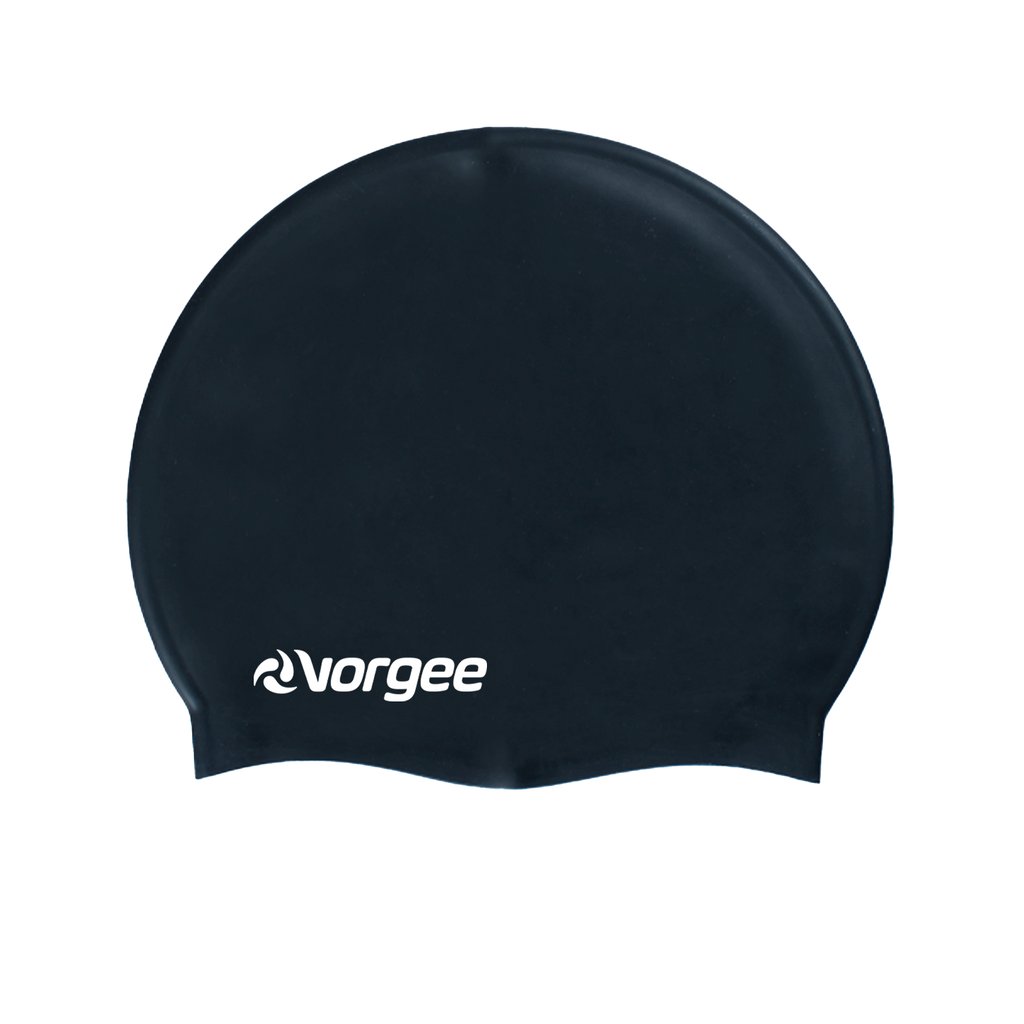 SuperFlex extra stretch silicone swimming cap in Black