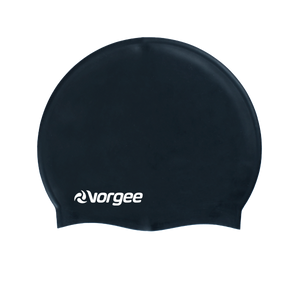 SuperFlex extra stretch silicone swimming cap in Black