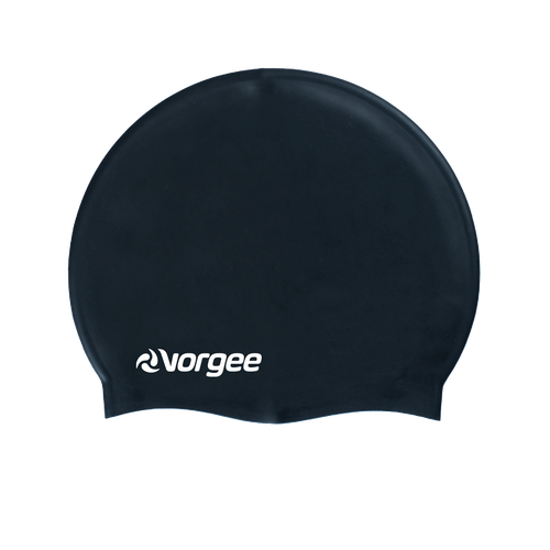 SuperFlex extra stretch silicone swimming cap in Black