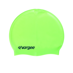 SuperFlex extra stretch silicone swimming cap in Fluro Green 