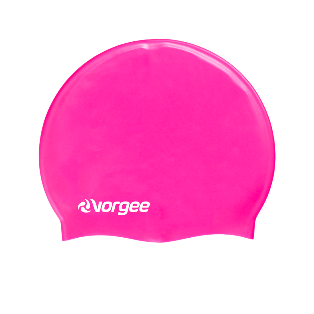 SuperFlex extra stretch silicone swimming cap in Fluro Pink 