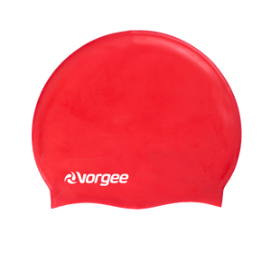 SuperFlex extra stretch silicone swimming cap in Red