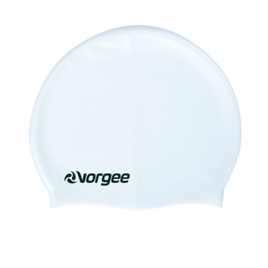 SuperFlex extra stretch silicone swimming cap in White 