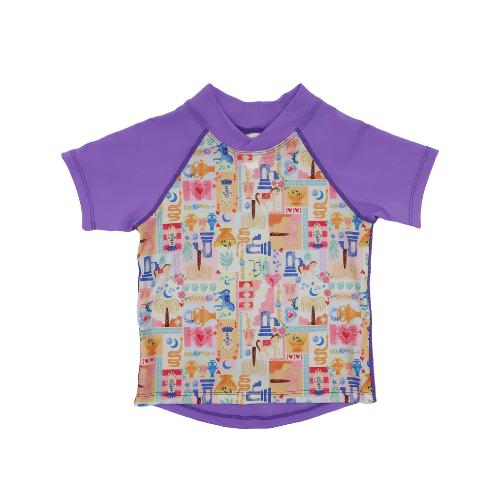 Girls Junior Short Sleeve Rash Shirts - Cora