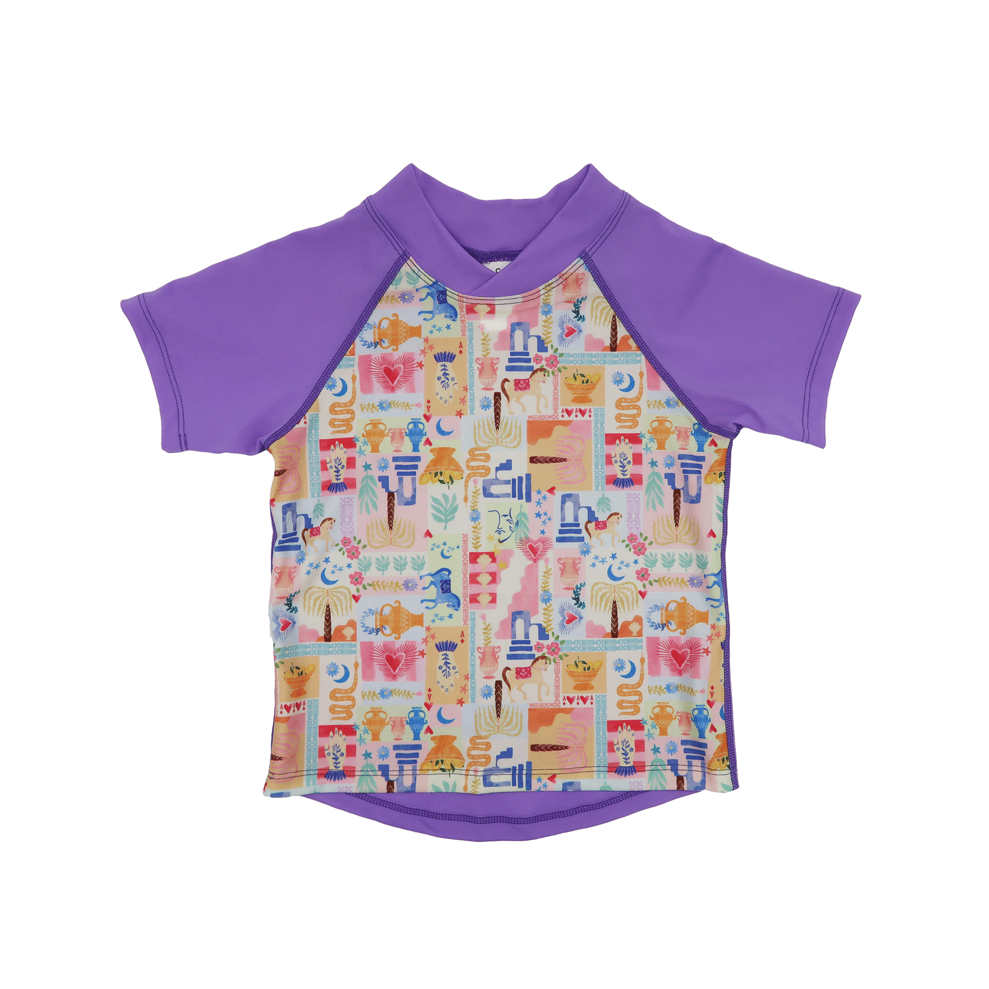 Girls Junior Short Sleeve Rash Shirts - Cora