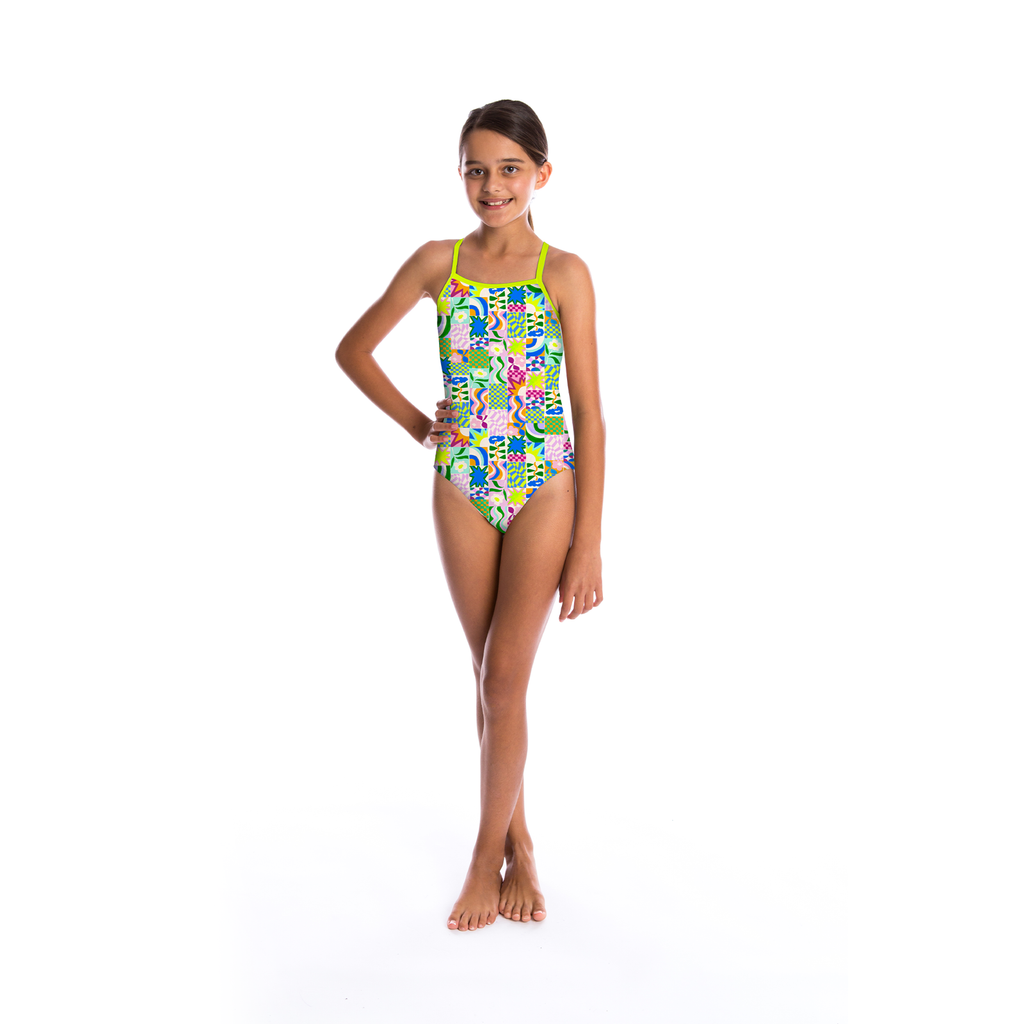 Girls Aquarius Printed One Piece Racer Back - Sloane