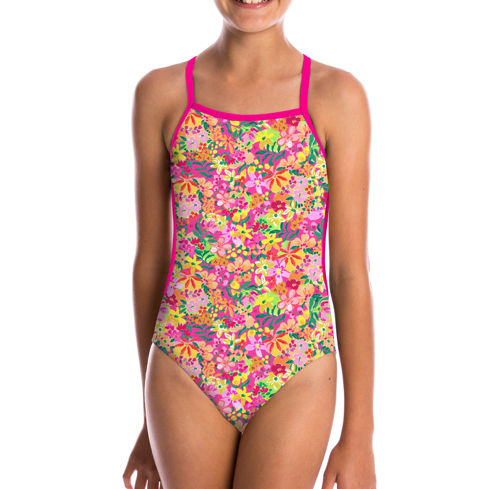 Girls Maia Printed One Piece Racer Back - Freya