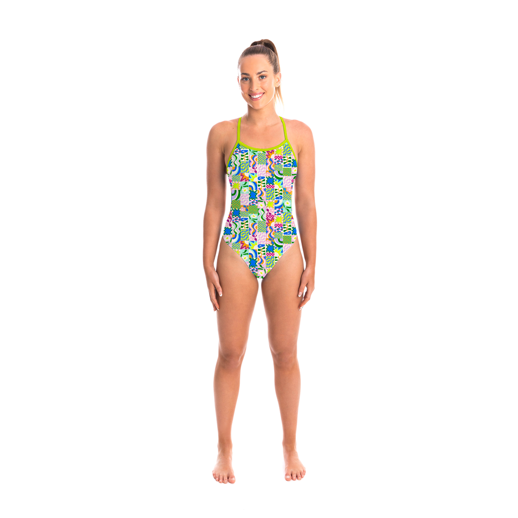 Womens Aquarius Printed One Piece Racer Back - Sloane