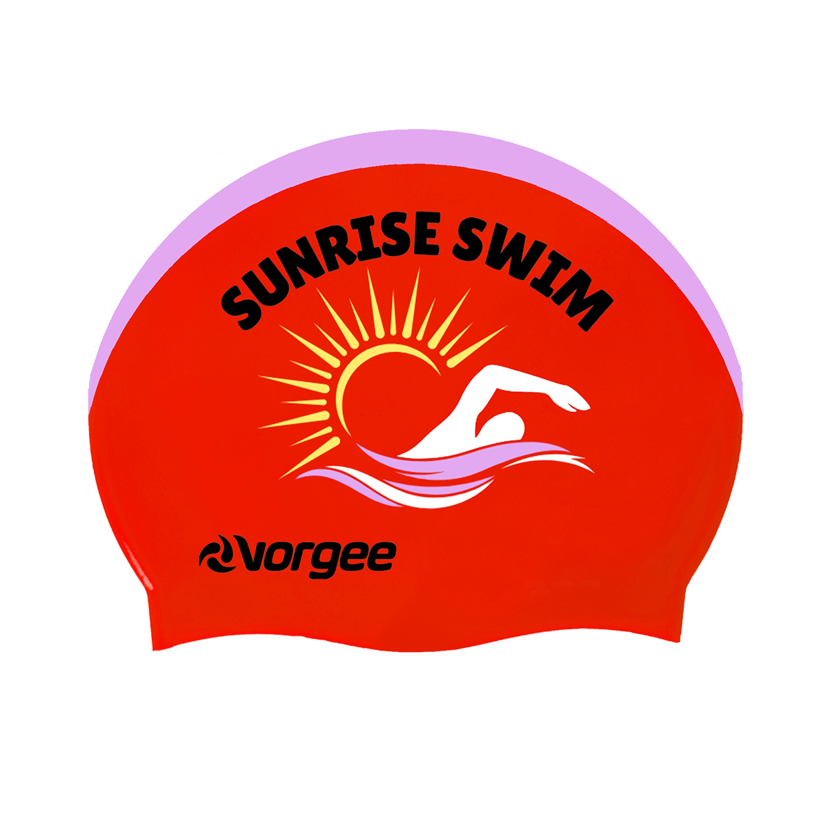 Logo Printed | Seamless Silicone Swim Cap