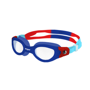 Vortech Junior Clear junior swimming goggle in Navy, Blue & Red