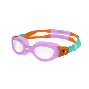 Vortech Junior Clear junior swimming goggle in Purple, Mint & Orange