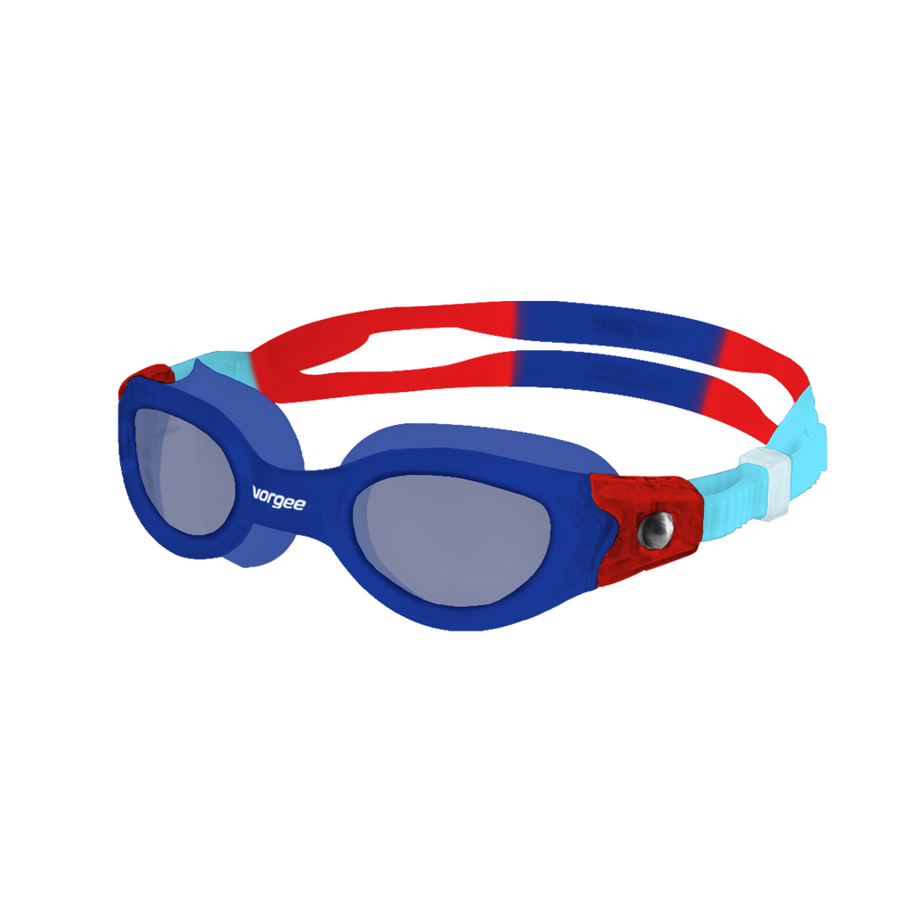 Vortech Junior Tint junior swimming goggle in Navy, Blue & Red