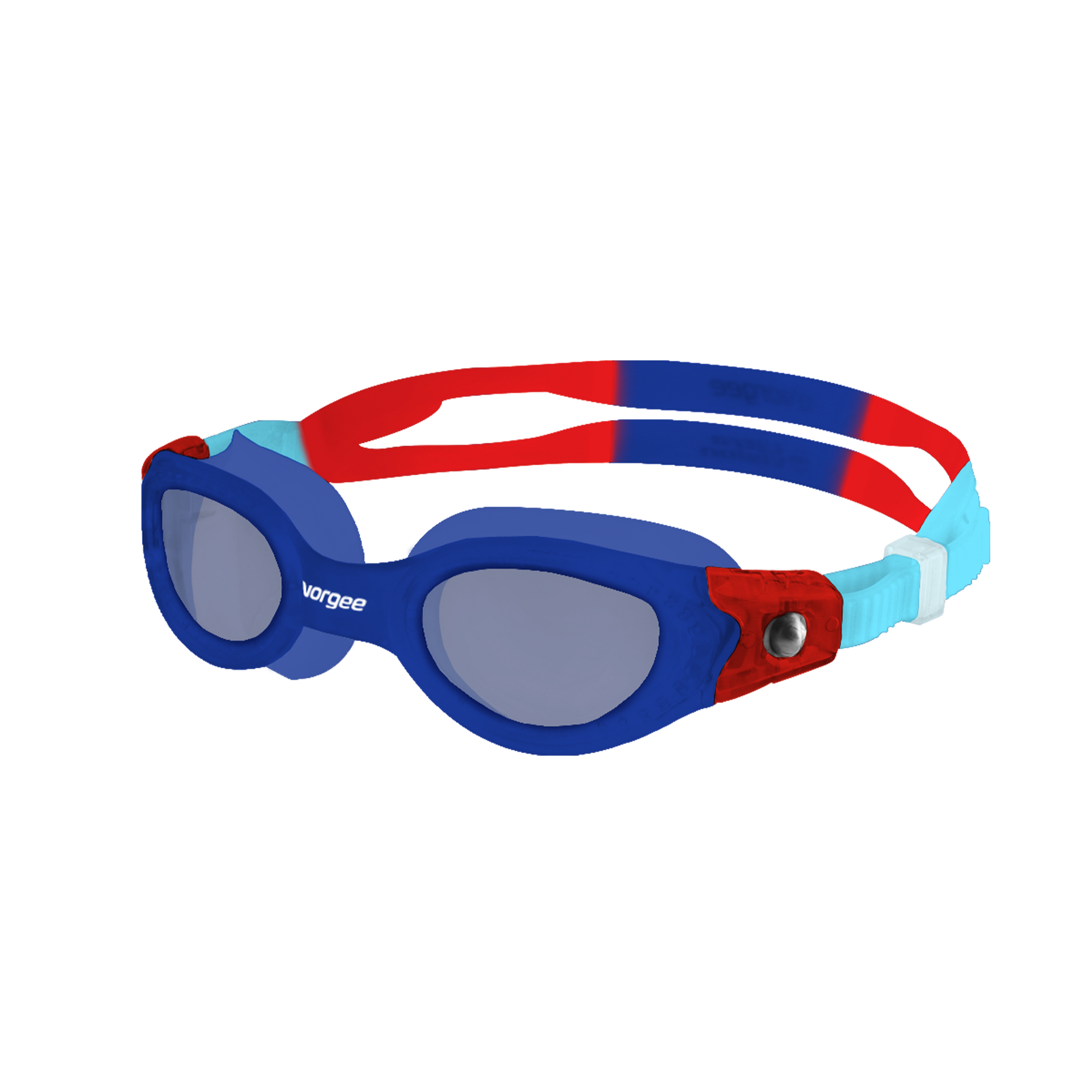 Vortech Junior Tint junior swimming goggle in Navy, Blue & Red