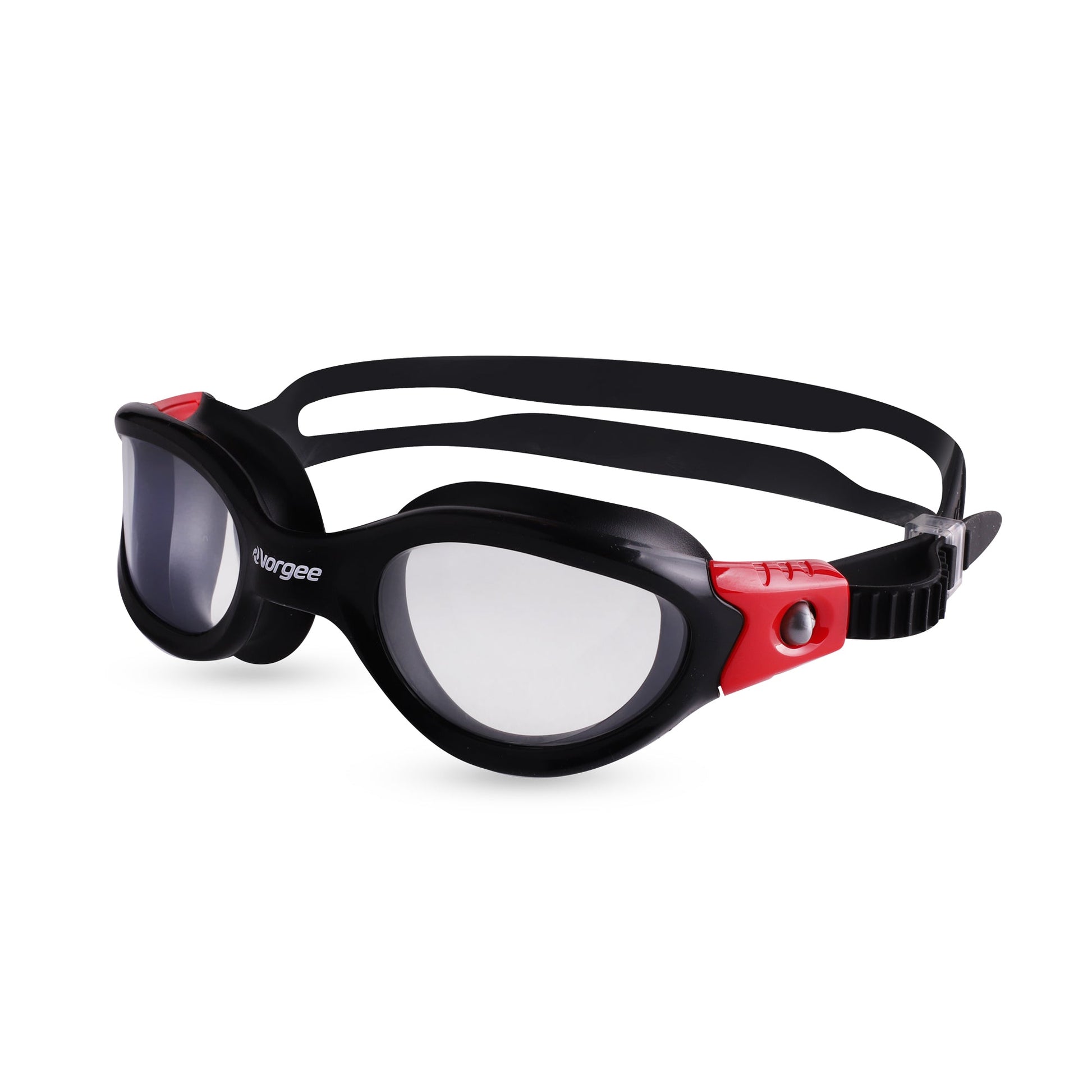 Vortech Max Clear swimming goggle in Black & Red 