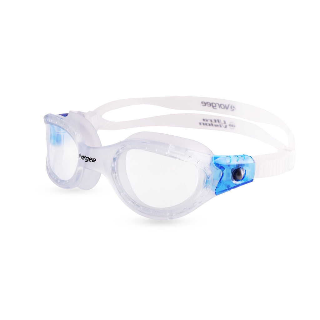Vortech Max Clear swimming goggle in Clear & Blue